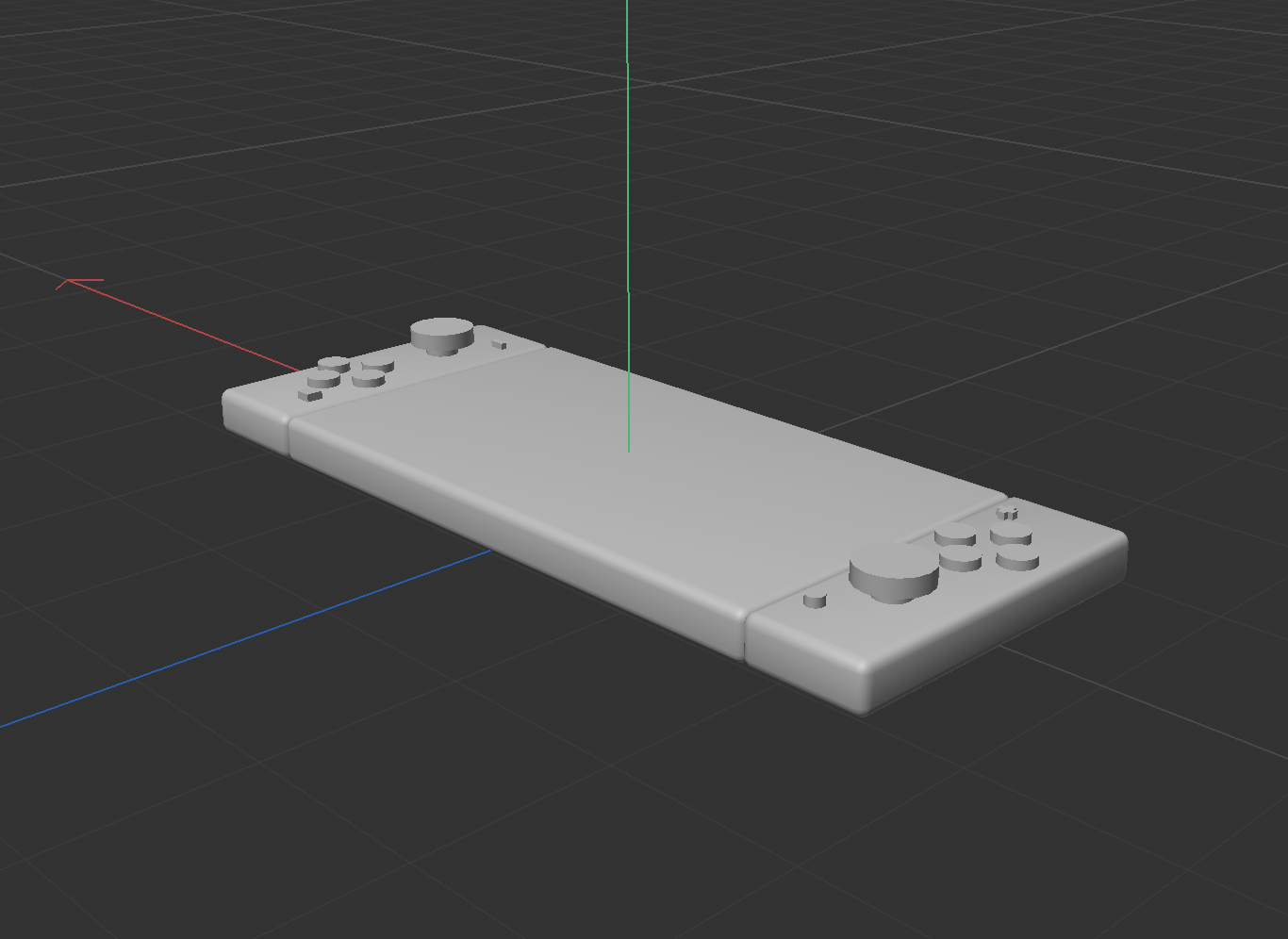 Right-side view of the Switch lying flat.